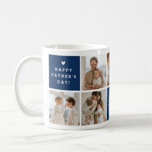 'Best Daddy Ever' Nachricht Custom 7 Foto Collage Kaffeetasse
