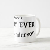 Best Daddy ever name bold letter father's day text Kaffeetasse (VorderseiteRechts)
