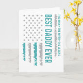 Best Daddy Ever - Patriotische Hommage an die Vate Karte (Gelbe Blume)