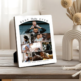 Best Daddy Ever Personalized Photo Memory Collage Fotoplatte