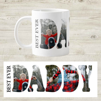 Best Daddy Ever Photo Mug, Custom Father birthday  Jumbo-Tasse