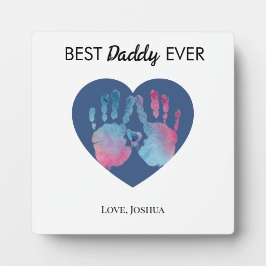 Best Daddy Ever Tabletop Plaque with Easel Fotoplatte (Vorderseite)