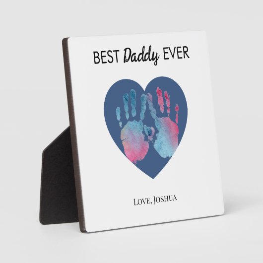 Best Daddy Ever Tabletop Plaque with Easel Fotoplatte (Vorderseite)