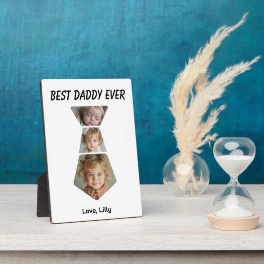 Best Daddy Ever Tabletop Plaque with Easel Fotoplatte (Seite)