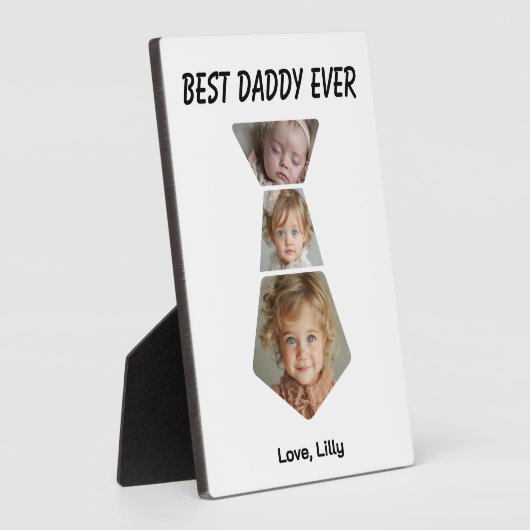 Best Daddy Ever Tabletop Plaque with Easel Fotoplatte (Seite)