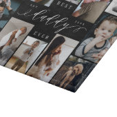 Best Daddy Ever | Vatertag, 12. FotoCollage Schneidebrett (Ecke)