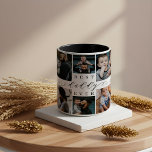 Best Daddy Ever | Vatertag 8 FotoCollage Zweifarbige Tasse<br><div class="desc">Schick deinem Vater ein schönes personalisiertes Tagesgeschenk, das er schätzen wird. Spezielle personalisierte Familienkollage, um Ihre speziellen Fotos und Erinnerungen der Familie zu zeigen. Unser Design zeichnet sich durch ein einfaches 6-Foto-Collage Grid-Design mit "Best Daddy Ever" aus, das in einem schönen, handgeschriebenen schwarzen Skriptstil und Serif-Text-Pairing entworfen wurde. Anpassung mit...</div>