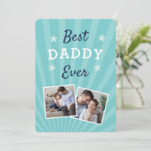 Best Daddy Ever | Vatertag Foto Karte (Stehend Vorderseite)