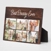Best Daddy Ever Wood Custom 6 Photo Collage Fotoplatte (Seite)