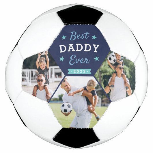 Best Daddy je Custom Foto Fußball (Vorderseite)