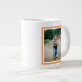 Best Daddy je Orange Retro Foto Tasse (Vorderseite Rechts)