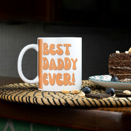Best Daddy je Orange Retro Foto Tasse
