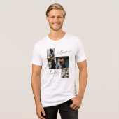Best Daddy je Script | Familiäres Foto Tri-Blend Shirt (Vorderseite voll)