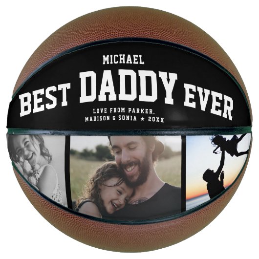BEST DADDY JEMALS Cool Trendy Einzigartiges FotoCo Basketball (Vorderseite)