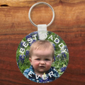 Best daddy jemals personalisiertes Foto Schlüsselanhänger (Vorderseite)