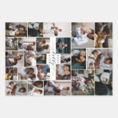 Best Daddy jemals Script Vathers Day Foto Collage Geschenkpapier Set (Vorderseite)