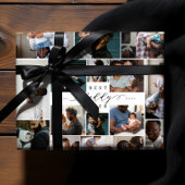 Best Daddy jemals Script Vathers Day Foto Collage Geschenkpapier Set