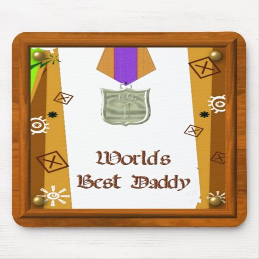 Best Daddy Medal Mousepad (Vorne)