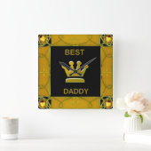 Best Daddy Quadratische Wanduhr (Zuhause)