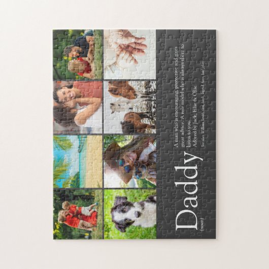 Best Daddy Vater Vater Definition 6 Foto Spaß grau Puzzle (Vertikal)