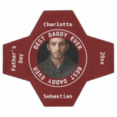 Best Daddy Vathers Day Foto Personalisiert Fußball (Flach)