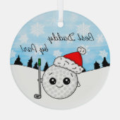 Best Daddy von Par | Funny Golf Pub Weihnachten Ornament Aus Glas (Rückseite)