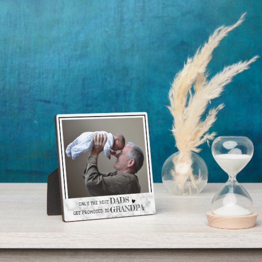 Best Dads Get Promoted to Grandpa Marble Fotoplatte (InSitu)