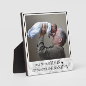 Best Dads Get Promoted to Grandpa Marble Fotoplatte (Vorderseite)