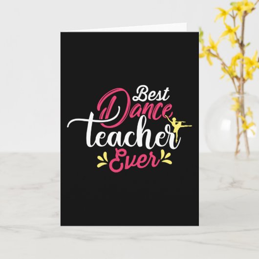 BEST DANCE LEHRER JEMALS KARTE (Gelbe Blume)