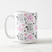 Best Daughter Birthday Custom Text Kaffeetasse (Links)