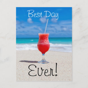 Best Day Beach Postkarte