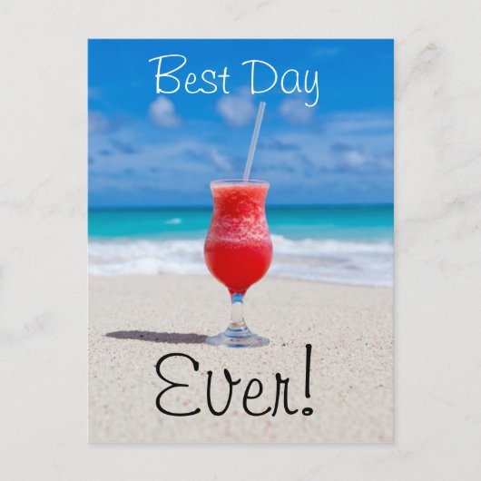 Best Day Beach Postkarte (Vorderseite)