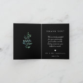 Best Day Ever Black Wedding Foto Vielen Dank Dankeskarte (Innenseite)