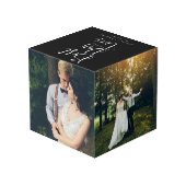 "Best Day Ever" Elegante Hochzeit Würfel (Rückseite Schrägansicht)