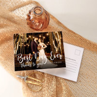 Best Day Ever Elegantes Foto Hochzeit Vielen Dank
