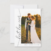 Best Day Ever Elegantes Script Wedding Foto Dankeskarte (Vorderseite)