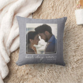 Best Day Ever Foto Script neu verheiratet Hochzeit Kissen (Decke)