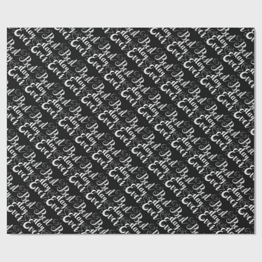 Best Day Ever Fover Silver Look Geschenkpapier (Flach)