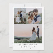 Best Day Ever Heart Wedding Foto Dankeskarte (Vorderseite)