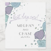 Best Day Ever Lilac Dusty Blue Seashells Weinetikett (Einzelnes Label)