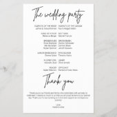 Best Day Ever | Minimalist Wedding Itinerary Flyer (Hinten)