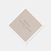 BEST DAY EVER! Modern Minimal Light Brown Wedding Serviette (Ecke)