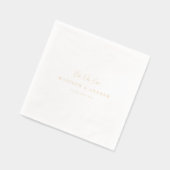 BEST DAY EVER! Modern Minimal Wedding Servietten Mit Folie (Links)