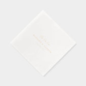 BEST DAY EVER! Modern Minimal Wedding Servietten Mit Folie (Rechts)
