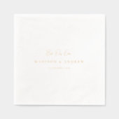 BEST DAY EVER! Modern Minimal Wedding Servietten Mit Folie (Vorderseite)