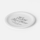 Best Day Ever Modern Minimalist Wedding Pappteller (Schrägansicht)