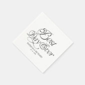 Best Day Ever Modern Minimalist Wedding Serviette (Ecke)