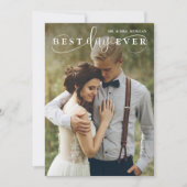 Best Day Ever Modern Wedding Foto Danke Karte (Vorderseite)