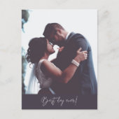 Best Day Ever Moderne Foto Hochzeit Vielen Dank Postkarte (Vorderseite)