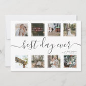 Best Day Ever Multi Foto Wedding Dankeskarte (Vorderseite)